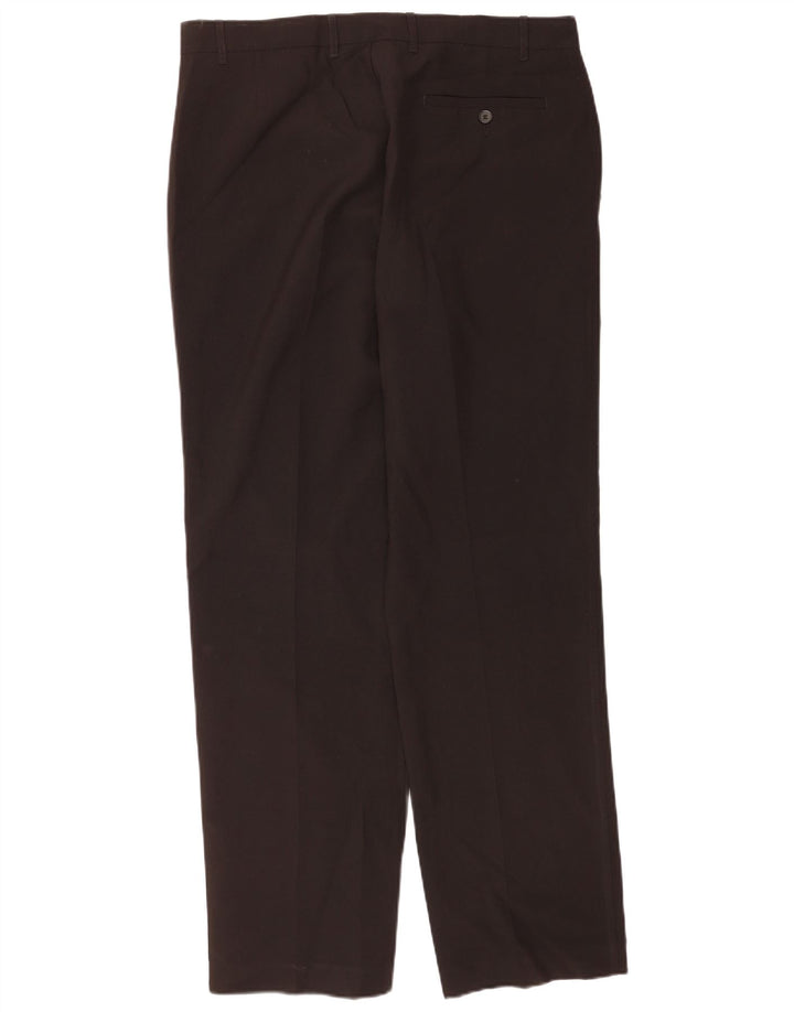 Marks & Spencer Męskie dopasowane proste spodnie chino W36 L33 czarne