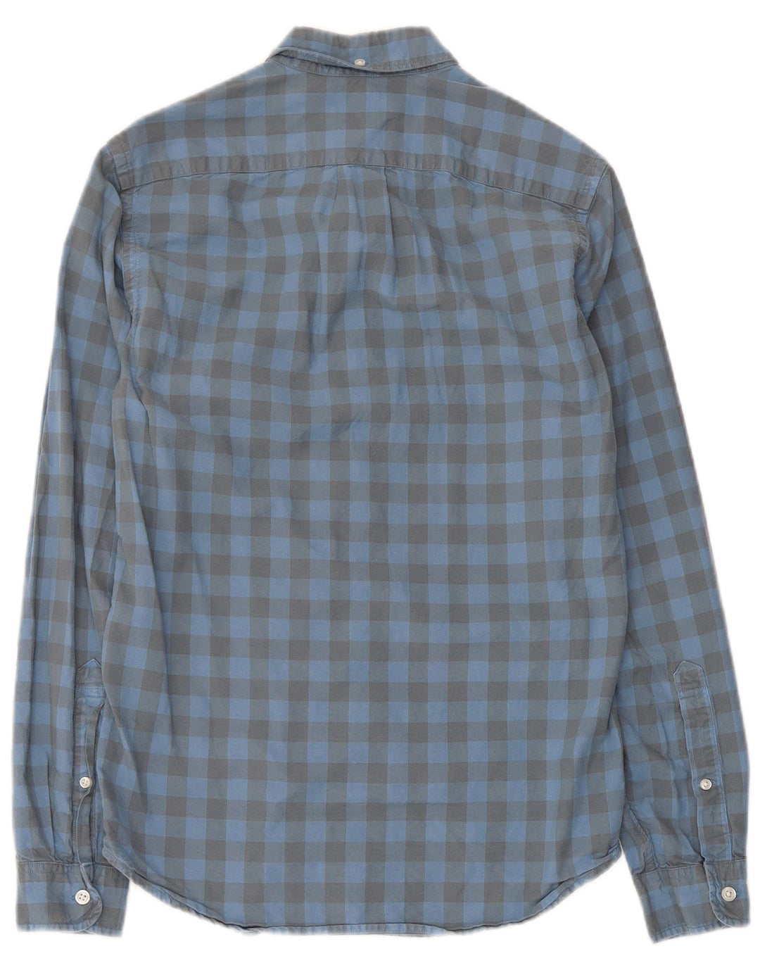 J. Crew Męska wąska koszula flanelowa XS, niebieska bawełniana kratka