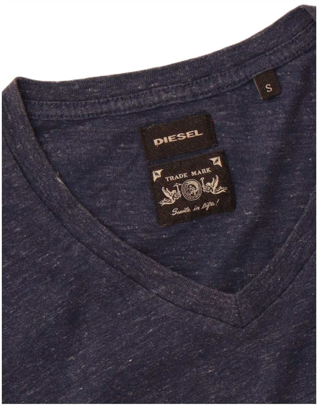 T-shirt męski DIESEL, mały, granatowy, nakrapiany