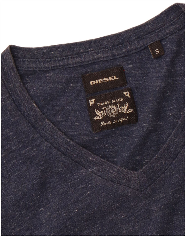 T-shirt męski DIESEL, mały, granatowy, nakrapiany
