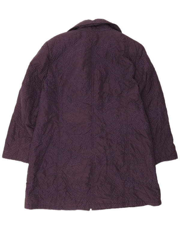 Marks & Spencer Damski płaszcz z autografem, UK 18 XL, fioletowy poliester