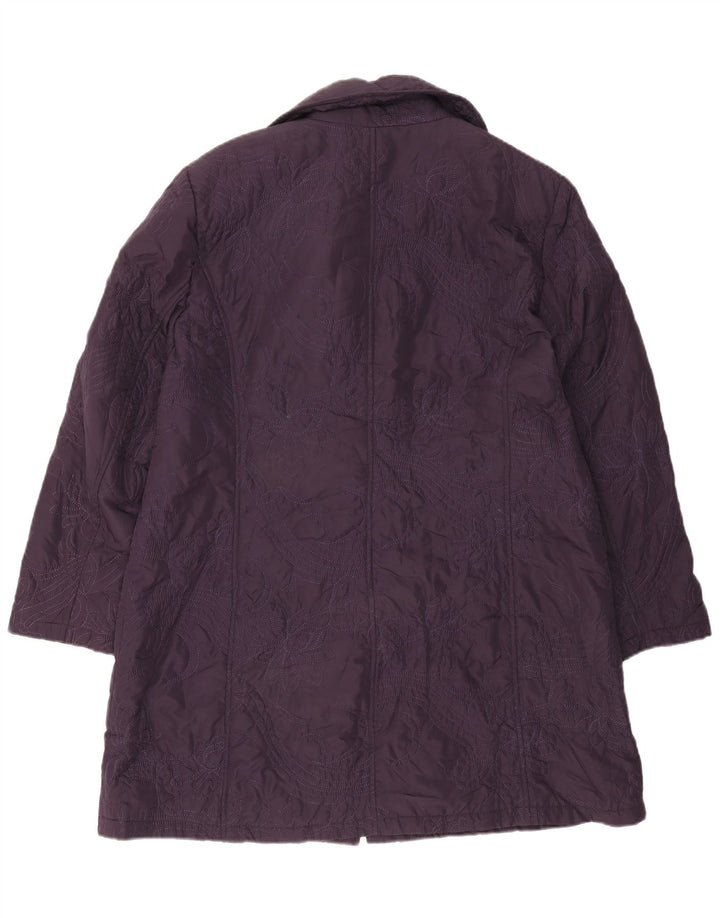 Marks & Spencer Damski płaszcz z autografem, UK 18 XL, fioletowy poliester
