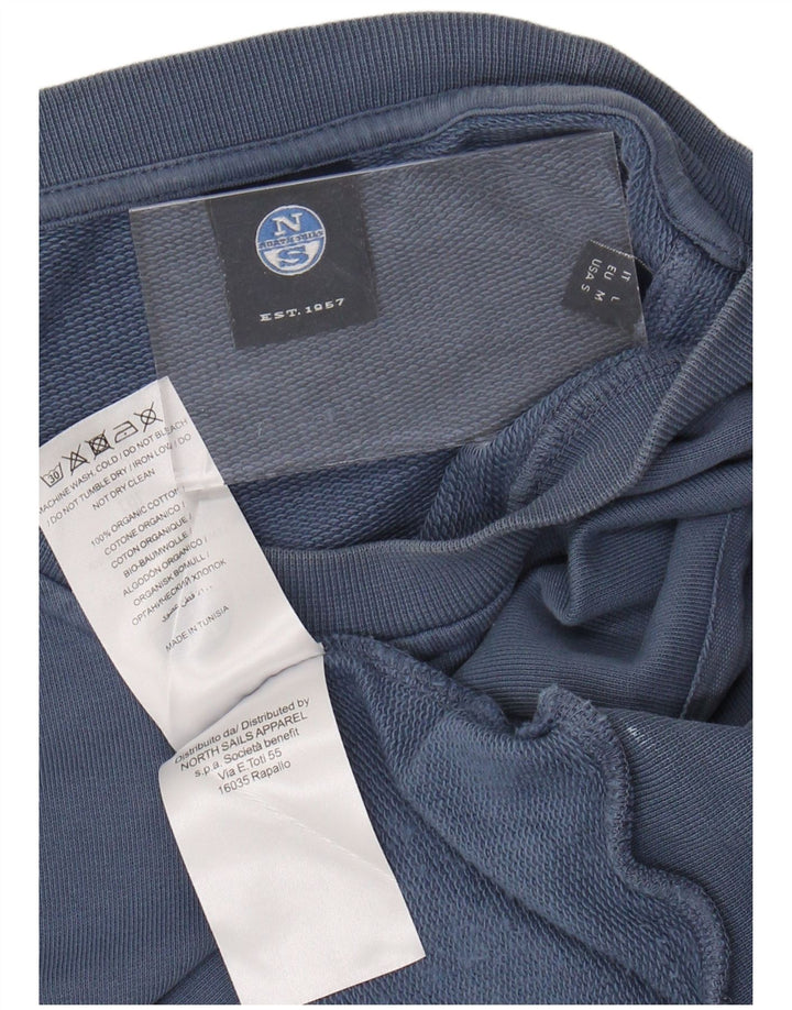 NORTH SAILS Mens Sweatshirt Jumper Small Blue Cotton