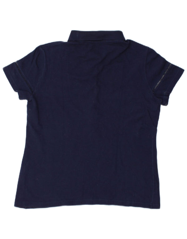 Damska koszulka polo Lacoste, rozmiar 46 XL, granatowa, bawełniana