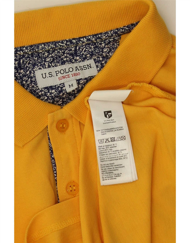 US Polo Assn. Koszula męska, średnia, żółta, bawełniana