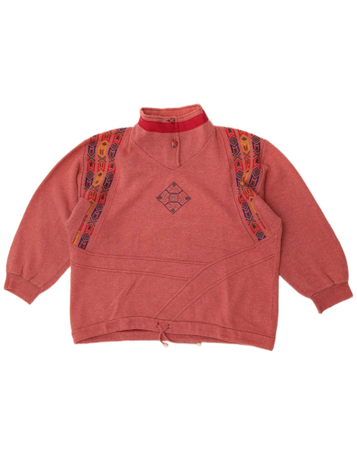 Damska bluza oversize w stylu vintage IT 44 Medium Pink Fair Isle