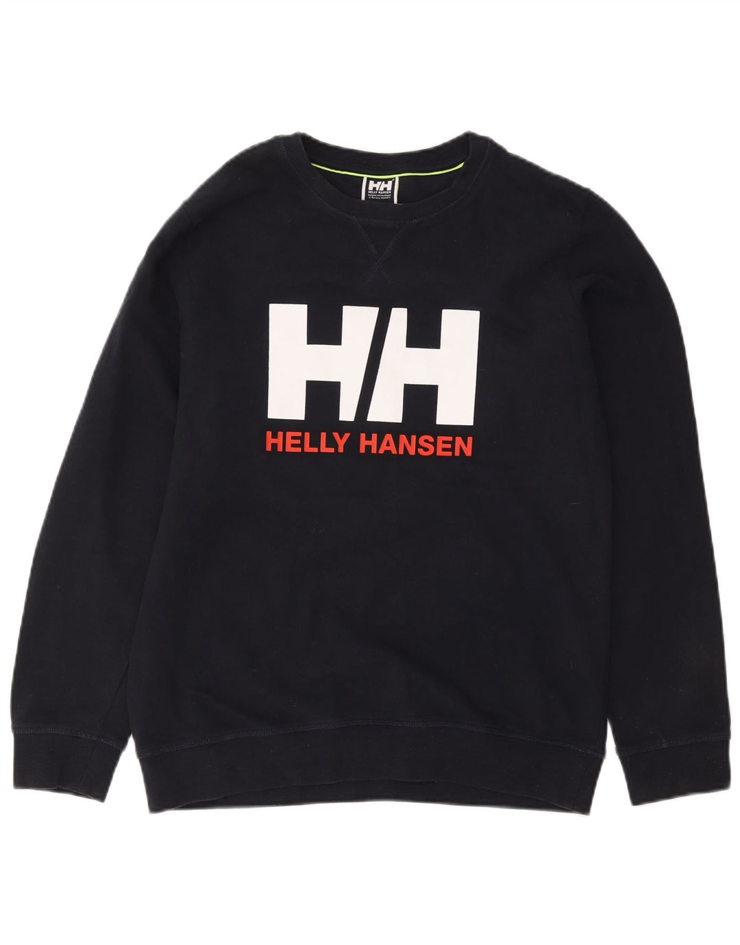 HELLY HANSEN Męski sweter z grafiką XL, granatowy, bawełniany
