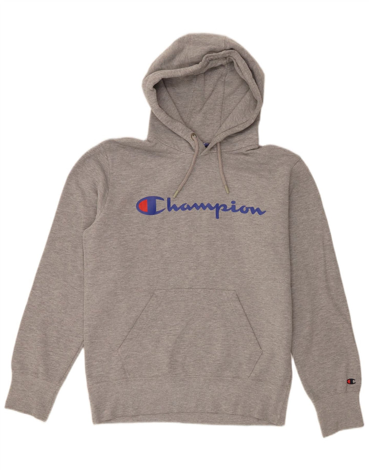 Męski sweter z kapturem Champion Graphic, średnioszary, nakrapiany