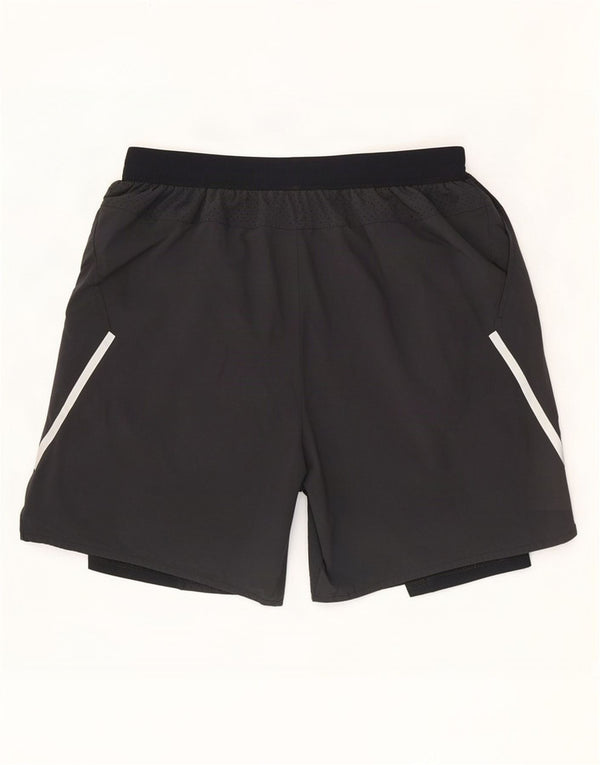 Męskie spodenki sportowe Nike Dri Fit, duży szary poliester z blokami kolorów