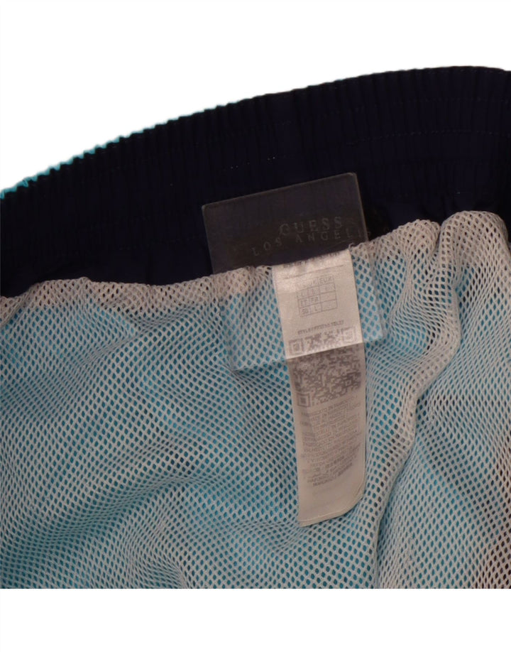 Męskie spodenki kąpielowe GUESS, duże, niebieskie, poliamidowe