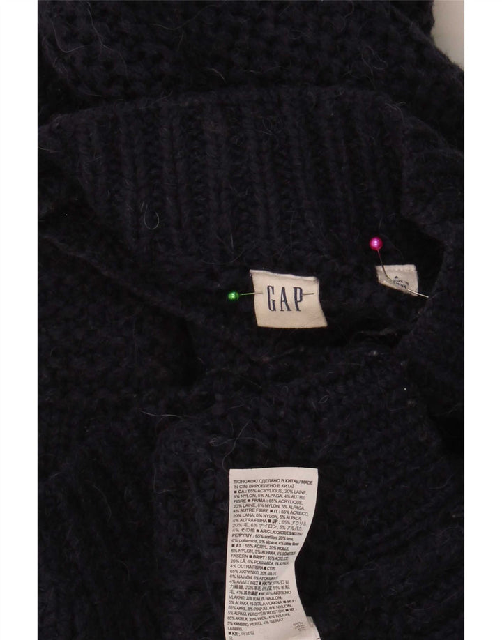 Damski sweter oversize Gap z golfem UK 10, mały, granatowy