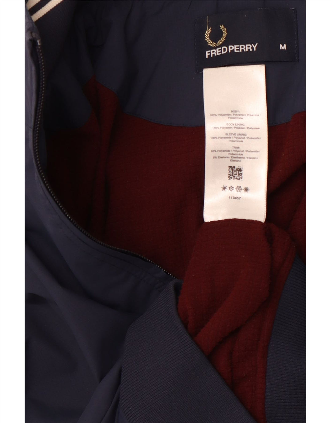 Męska kurtka bomber FRED PERRY UK 38 Średni granatowy poliamid