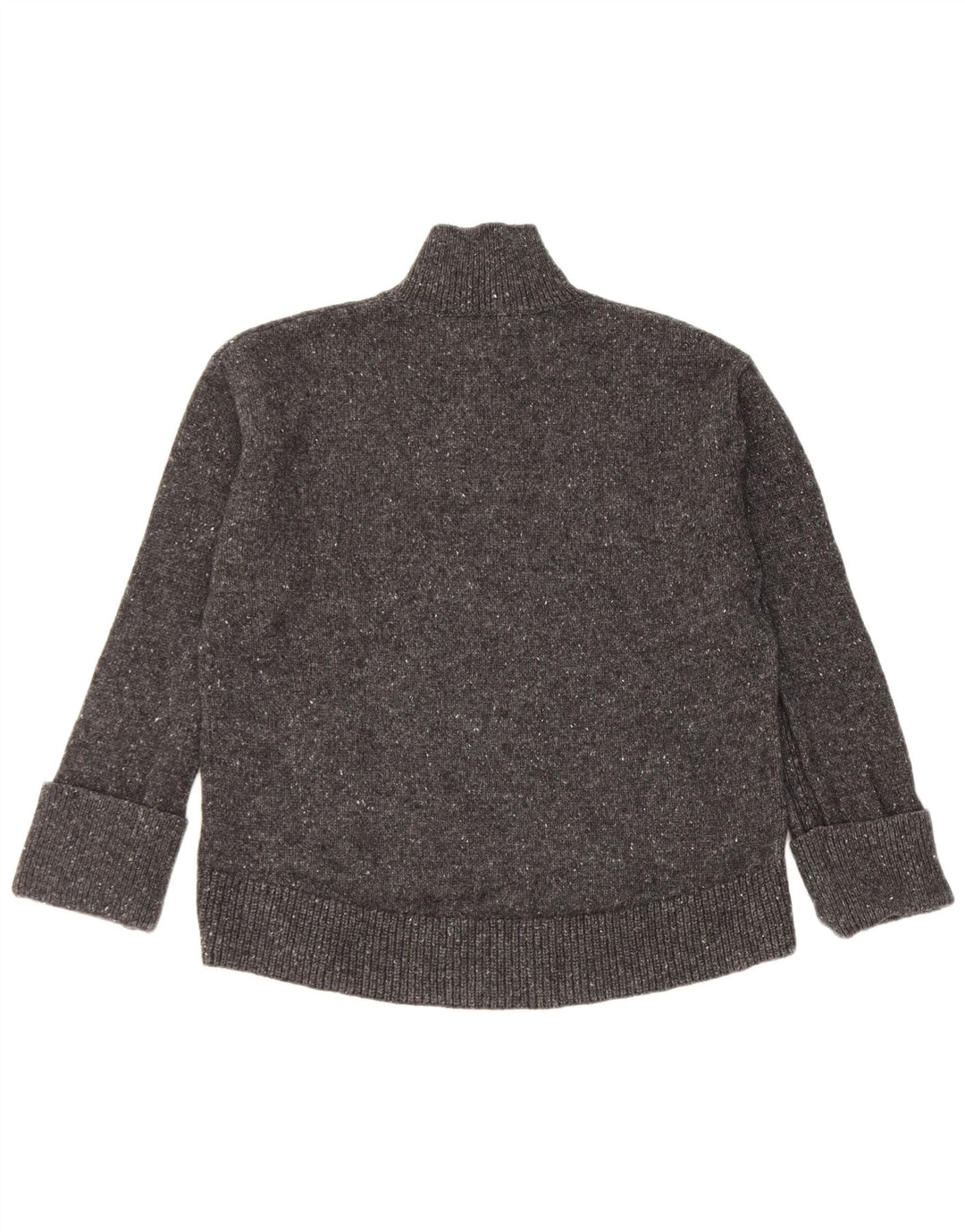 Sweter damski John Lewis z golfem UK 12, średnioszary, wełniany w cętki