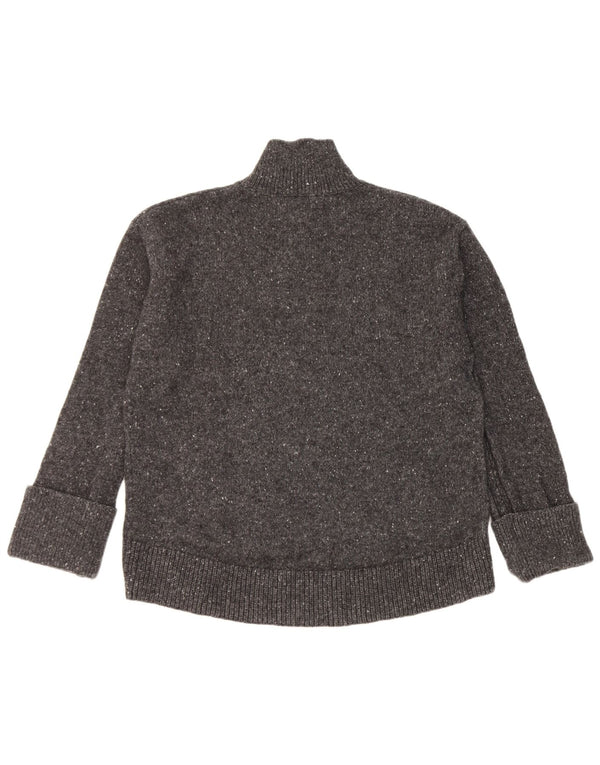 Sweter damski John Lewis z golfem UK 12, średnioszary, wełniany w cętki