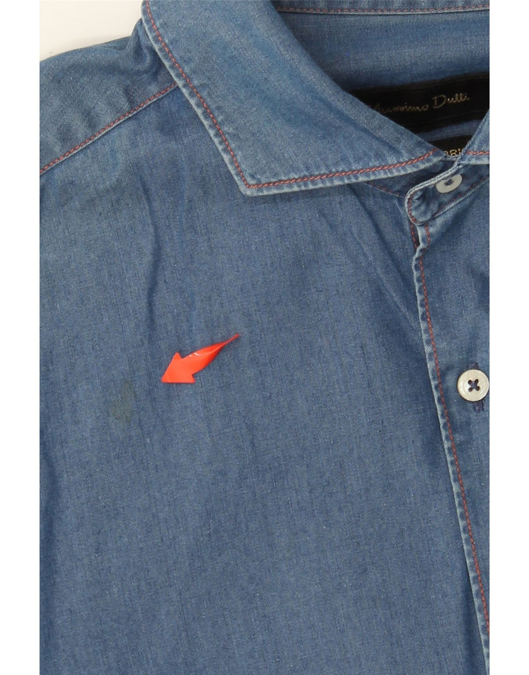 Męska koszula dżinsowa MASSIMO DUTTI w kolorze średnioniebieskim