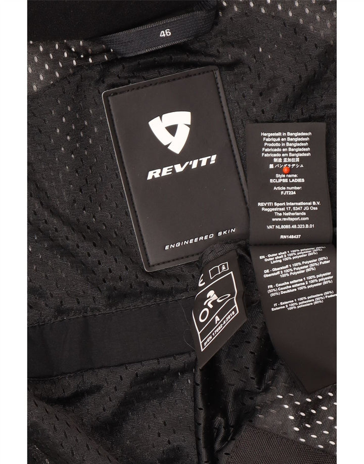 REV'IT Mens Graphic Moto Racer Bomber Jacket IT 46 Small Grey Polyester