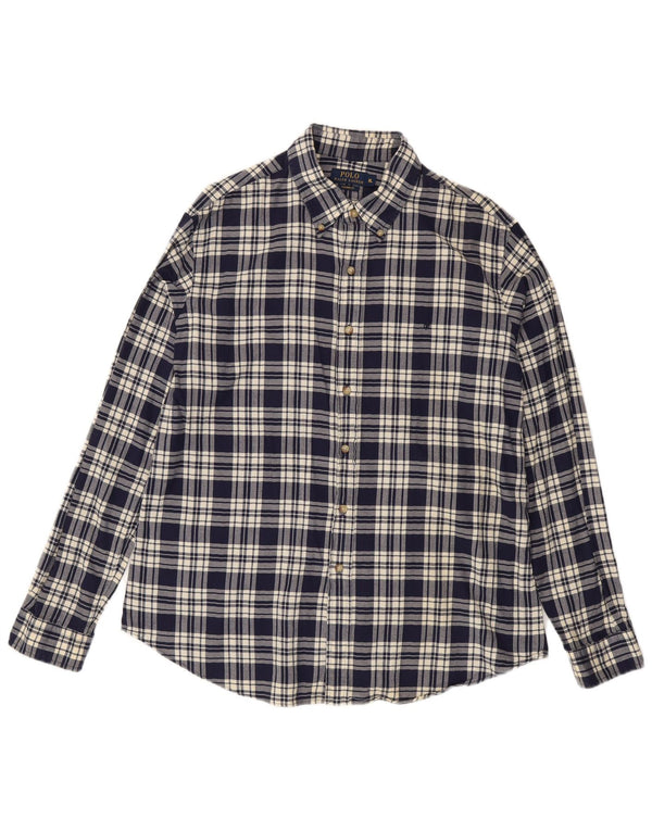 Polo Ralph Lauren Męska koszula flanelowa w kratkę XL, granatowa w kratkę