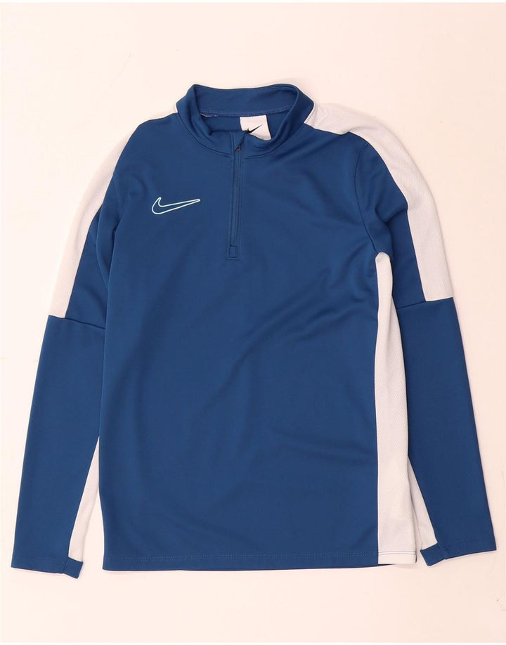 Chłopięcy dres Nike Dri Fit z pulowerem 10-11 lat, średni niebieski