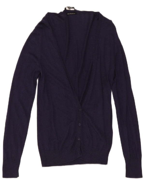 Sweter damski Massimo Dutti UK 12 Średni granatowy jedwab