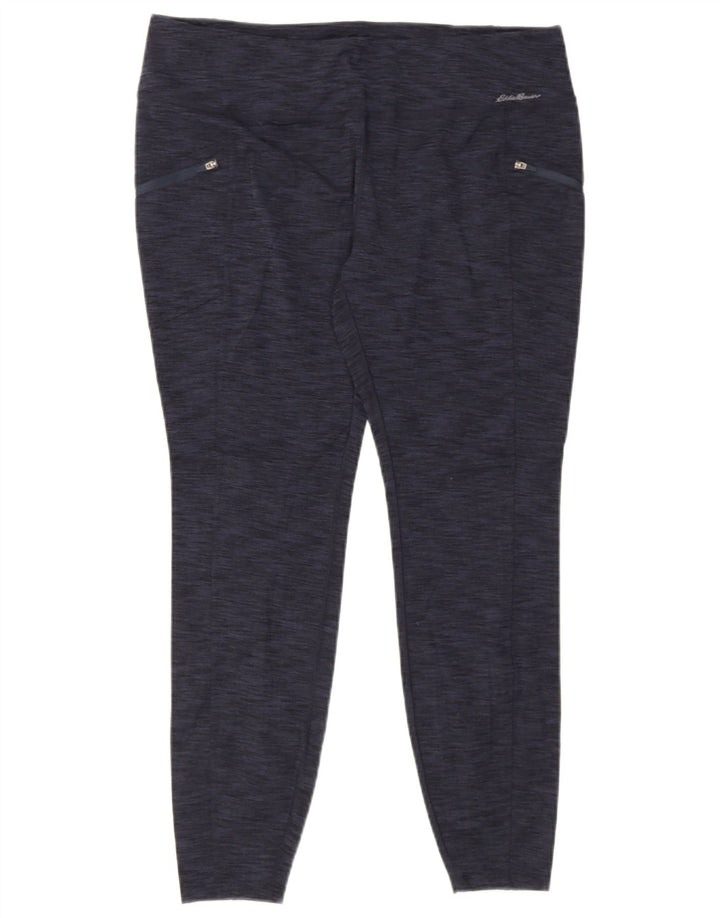 Legginsy damskie Eddie Bauer UK 18 XL granatowe nakrapiane