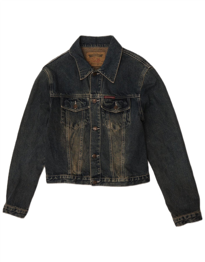 Damska kurtka dżinsowa vintage UK 14, średnia, granatowa, bawełniana