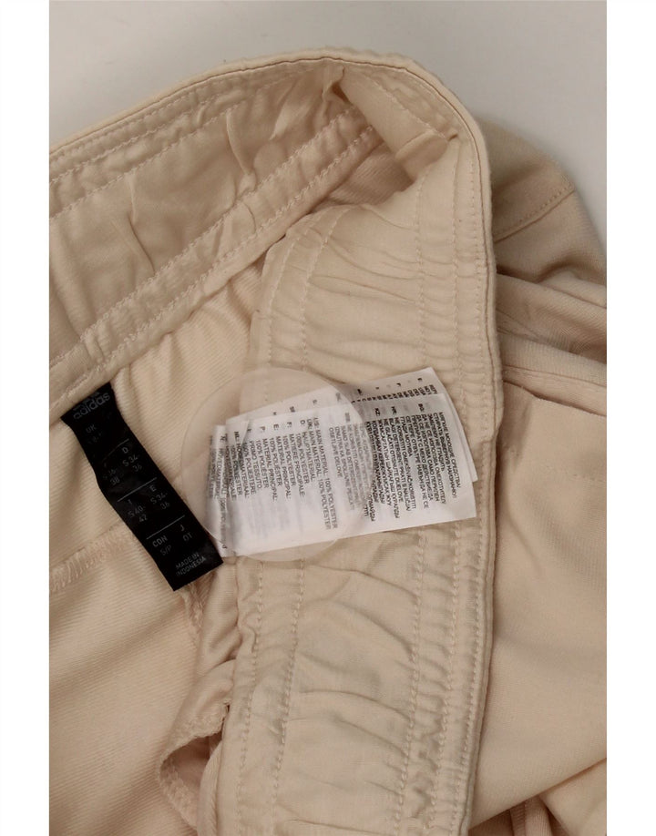 Damskie spodnie dresowe Adidas Capri UK 8/10 Mały beżowy poliester