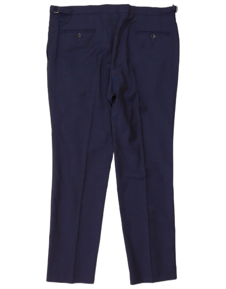 Marks & Spencer Męskie spodnie garniturowe Autograph W38 L31 granatowe