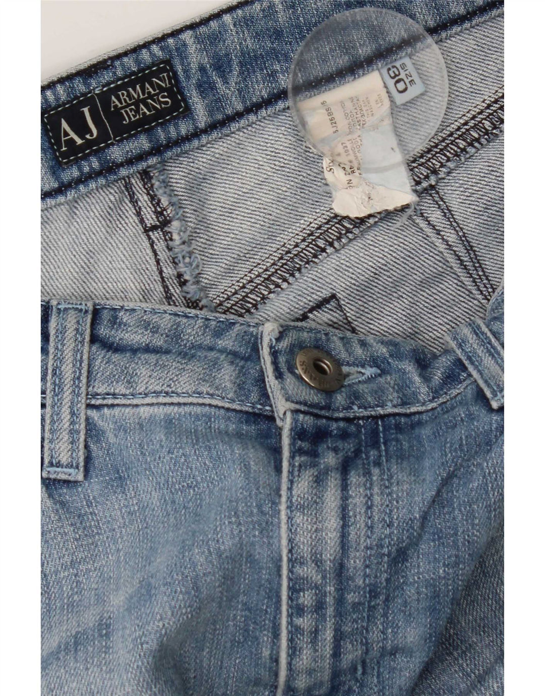 Damskie jeansy Bootcut Armani W30 L29 Niebieskie bawełniane