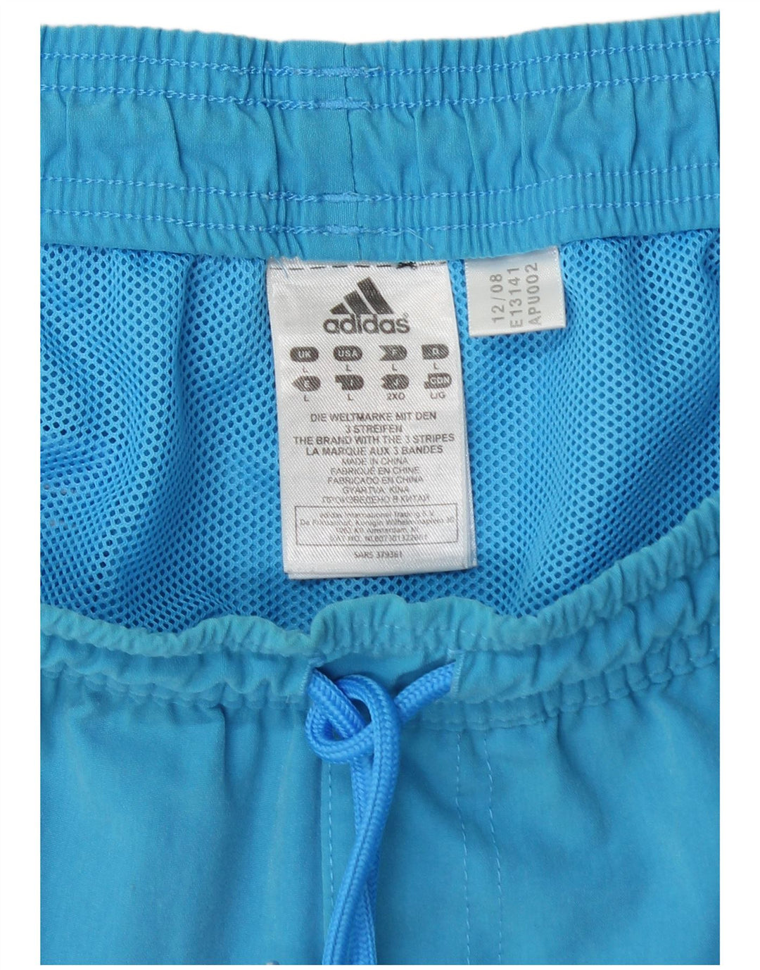 Męskie spodenki kąpielowe Adidas, duże, niebieskie, poliestrowe
