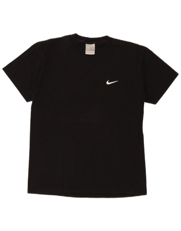 Męski T-shirt z grafiką NIKE Top, średni czarny, bawełniany