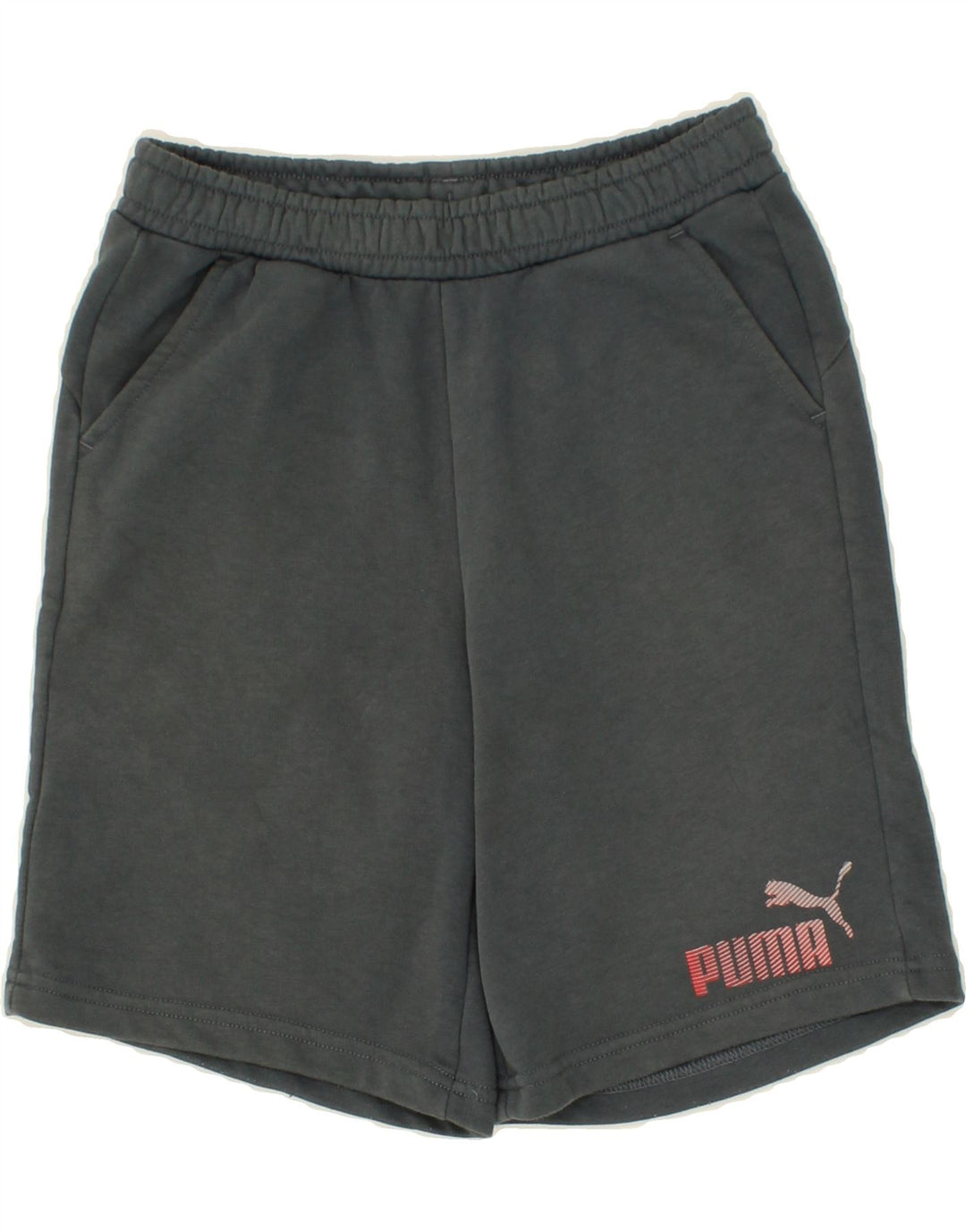 PUMA Boys Graphic Sport Shorts 11-12 Years Grey Cotton Vintage Puma and Second-Hand Puma from Messina Hembry 