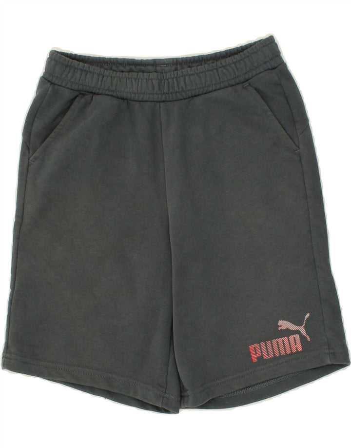 PUMA Boys Graphic Sport Shorts 11-12 Years Grey Cotton Vintage Puma and Second-Hand Puma from Messina Hembry 