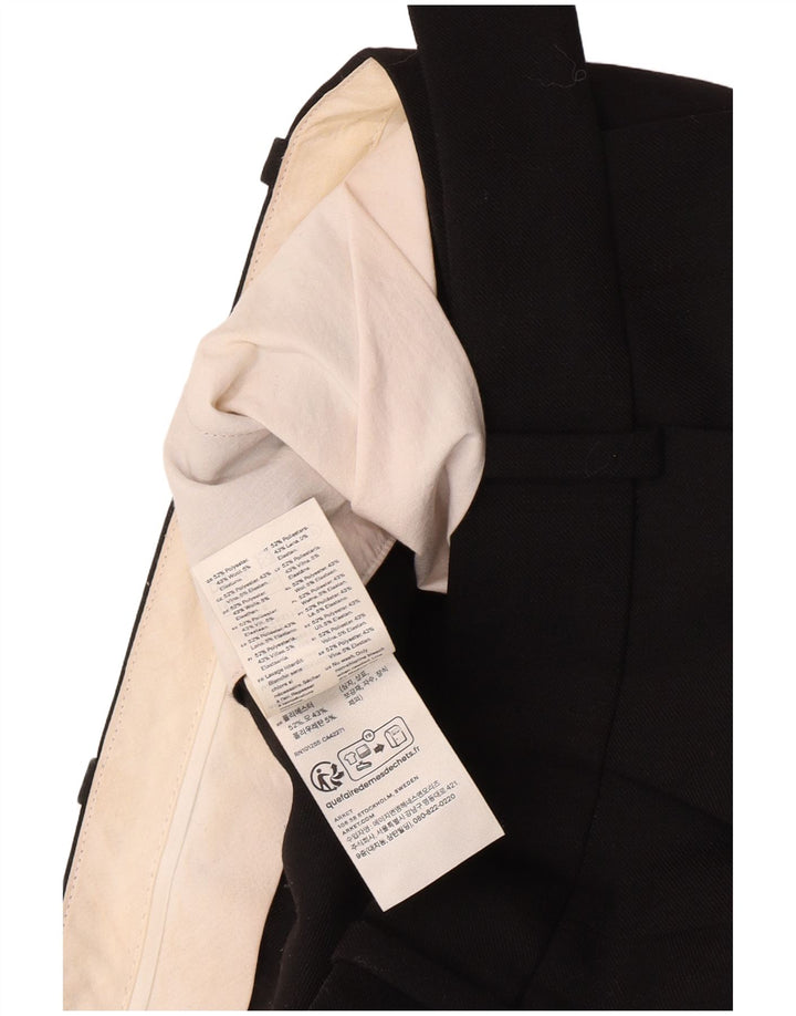 Damskie proste spodnie garniturowe w stylu vintage EU 38 Medium W28 L30 Czarny poliester