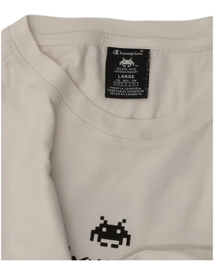 Męski T-shirt Champion z grafiką, duży, biały