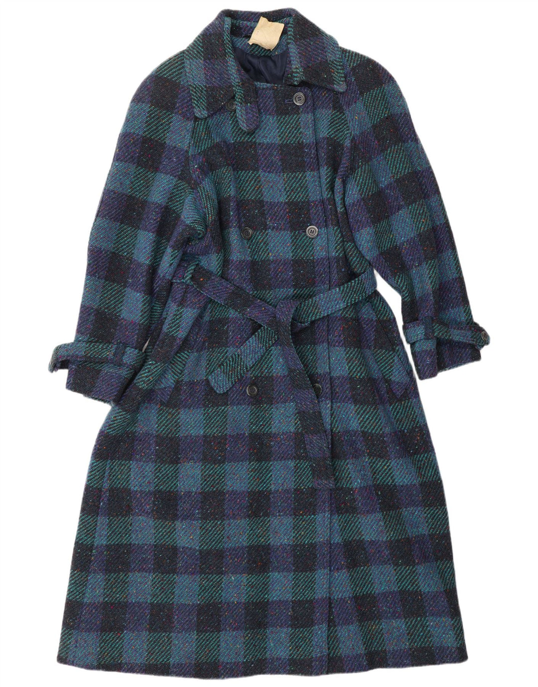 BLARNEY WOOLEN MILLS Damski płaszcz dwurzędowy UK 12 Średni niebieski klasyczny