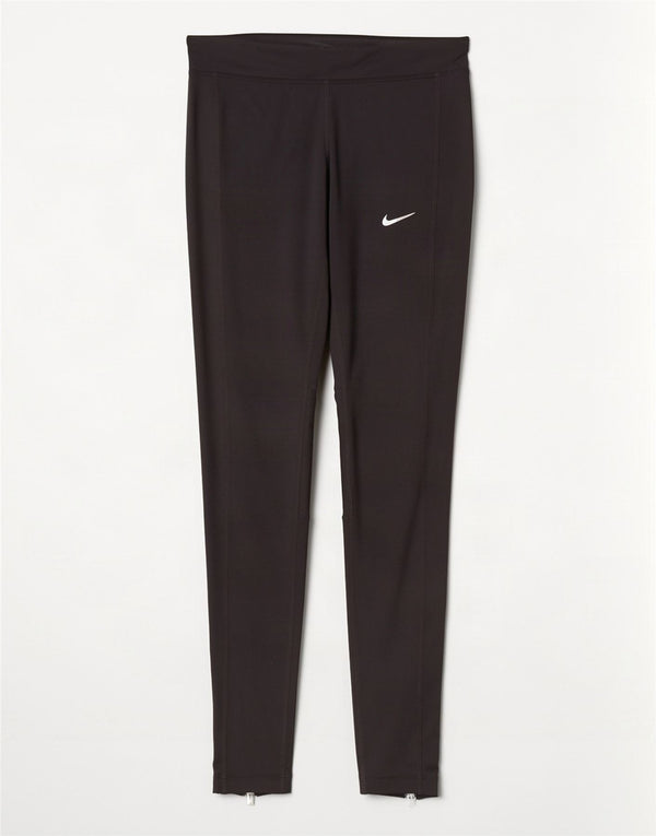 Damskie legginsy Nike Dri Fit UK 10, małe, czarne, poliestrowe