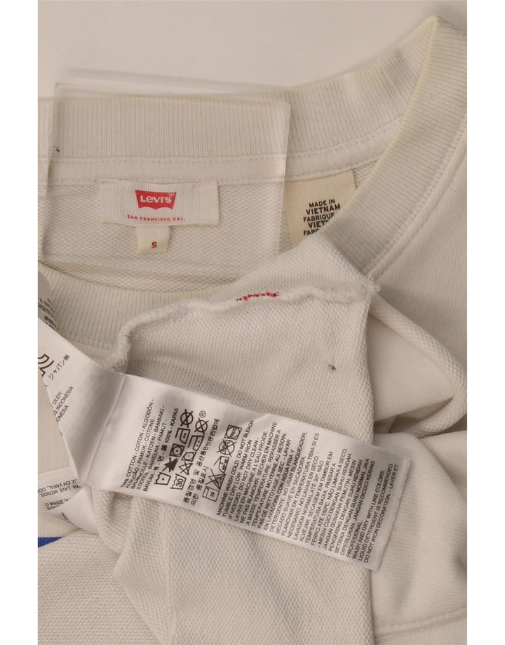 Damska bluza Levi's Oversize Graphic Crop Jumper UK 10 Small White