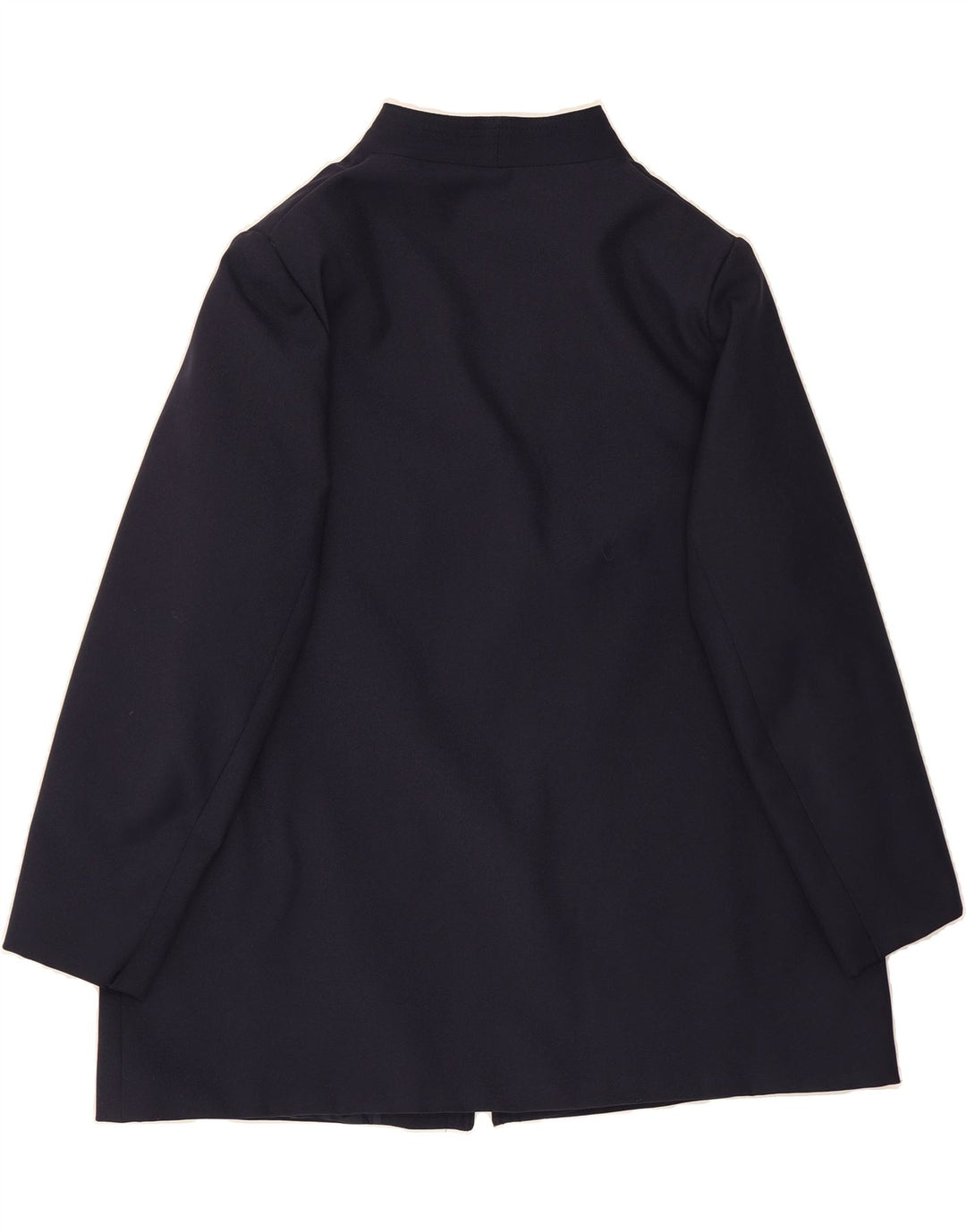VINTAGE Womens Overcoat UK 18 XL Navy Blue Polyester Vintage Vintage and Second-Hand Vintage from Messina Hembry 