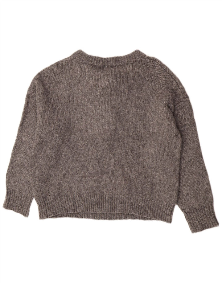 Damski sweter oversize Zara z okrągłym dekoltem UK 14, średni szary
