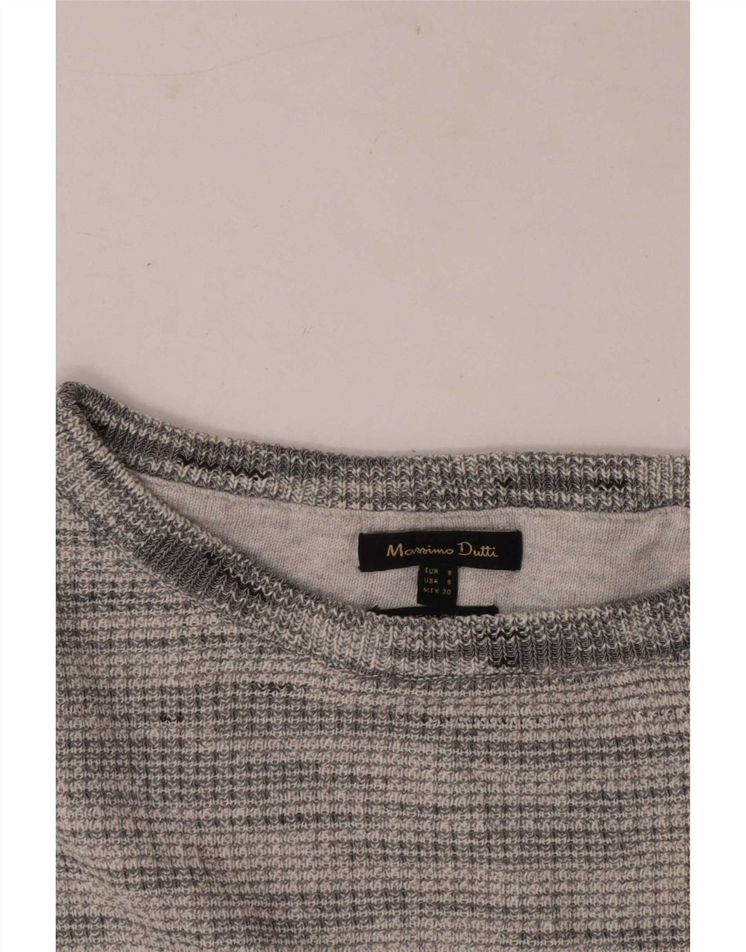 Damski top oversize Massimo Dutti z rękawem 3/4 UK 10, mały, szary nakrapiany