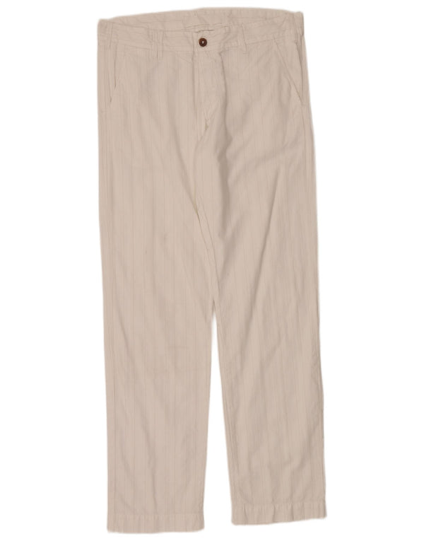 Męskie proste spodnie Chino Marlboro Classics W36 L34 Białe paski, bawełniane