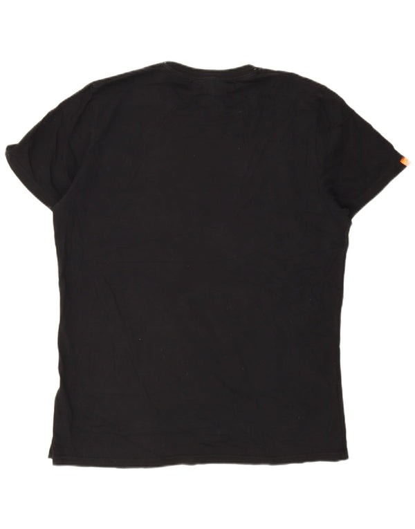 Męski T-shirt z grafiką Superdry, 2XL, czarna, bawełniana