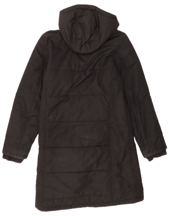 Damski ocieplany płaszcz z kapturem Jack Wolfskin UK 12/14, średni czarny poliester