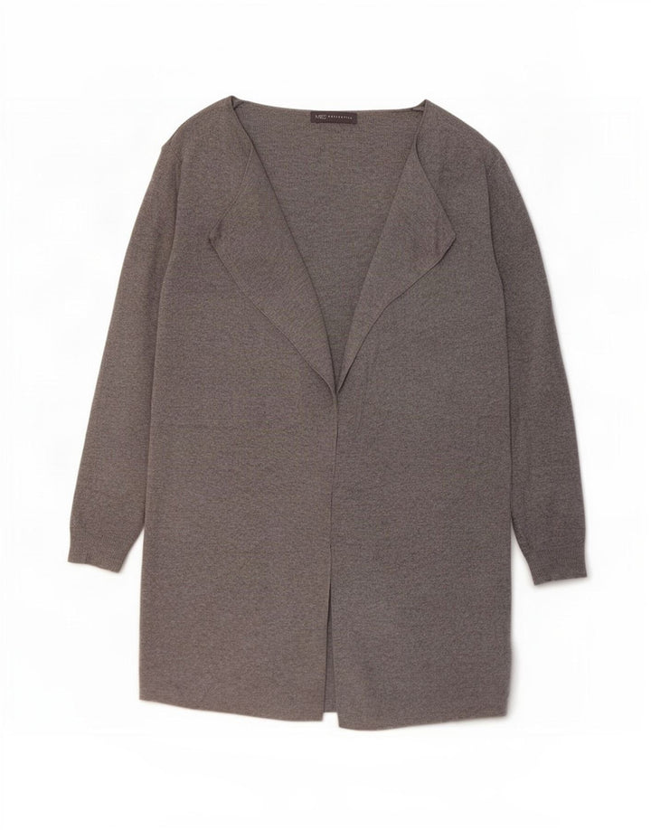 Marks & Spencer Damski sweter rozpinany o długim kroju, UK 12, średni szary