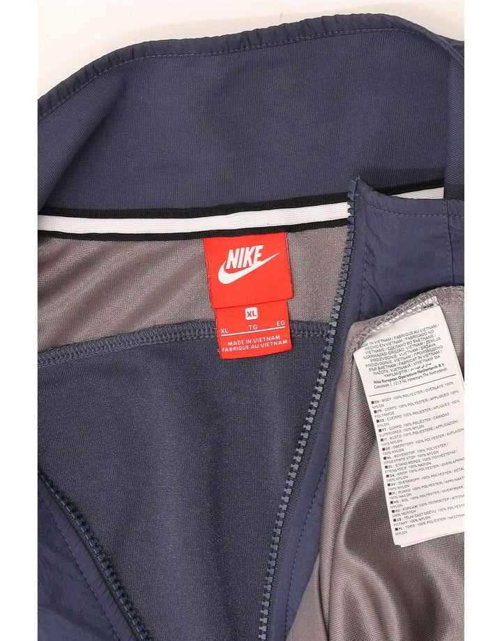Męska bluza Nike z grafiką i zamkiem błyskawicznym XL, szary, poliester z blokami kolorów