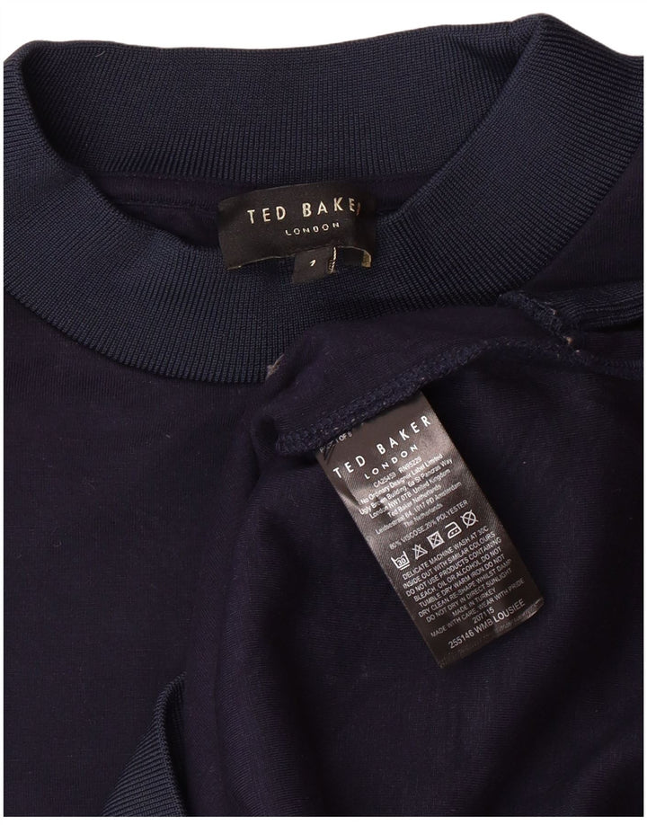 Damski sweter oversize TED BAKER, rozmiar 1 XS, granatowa wiskoza