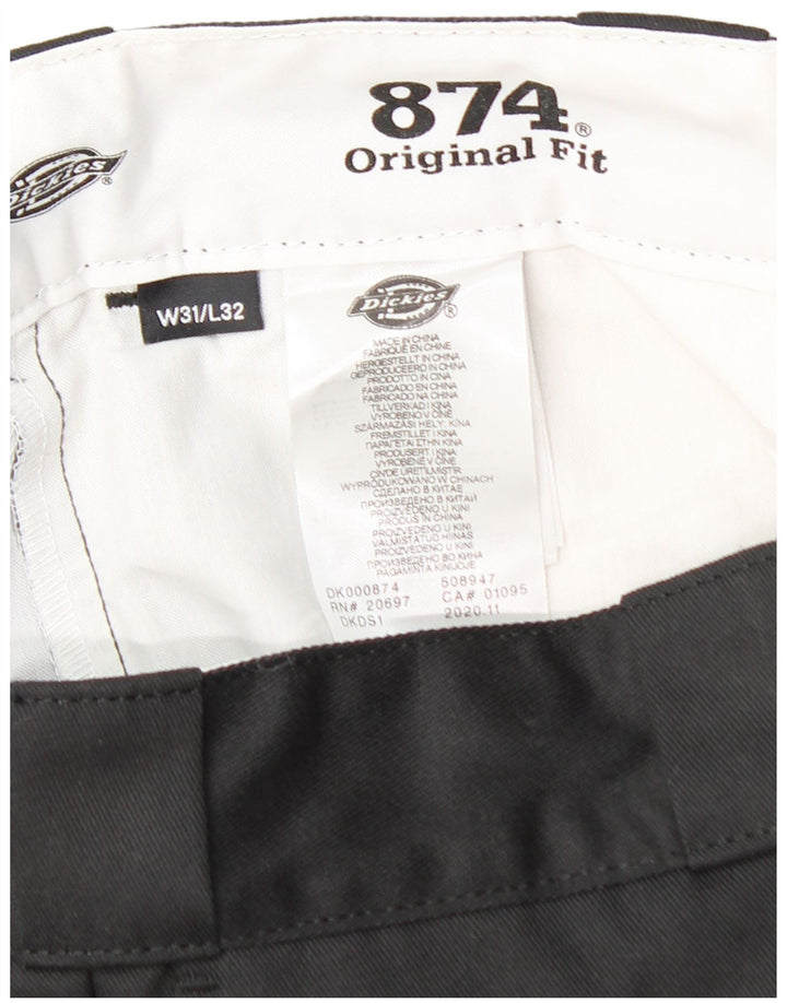 Męskie spodnie typu chino DICKIES 874 o oryginalnym kroju W31 L32, czarna bawełna