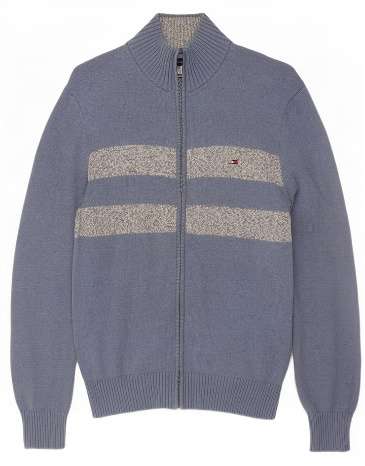 Męski sweter rozpinany Tommy Hilfiger w kolorze średniego błękitu, bawełniany