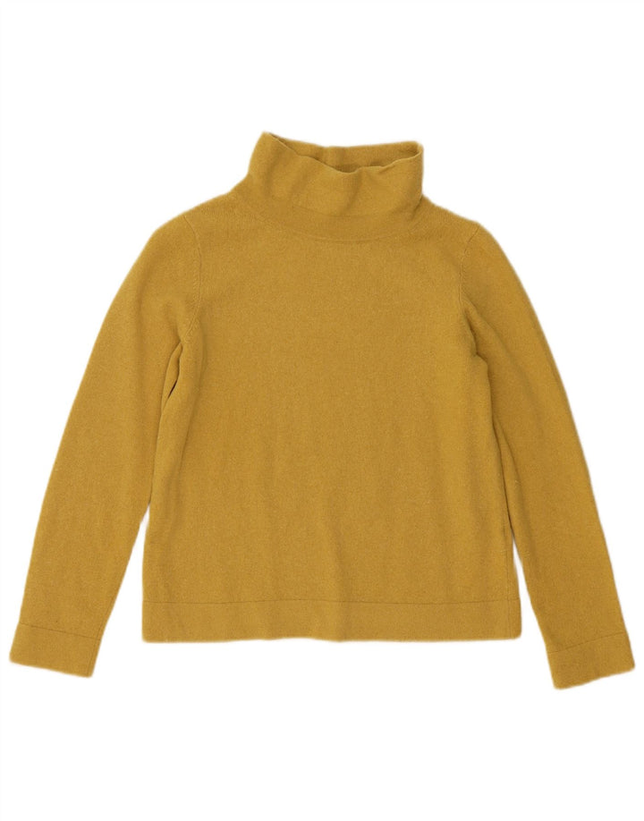 Damski sweter z golfem Hobbs, UK 12, średni żółty wełniany