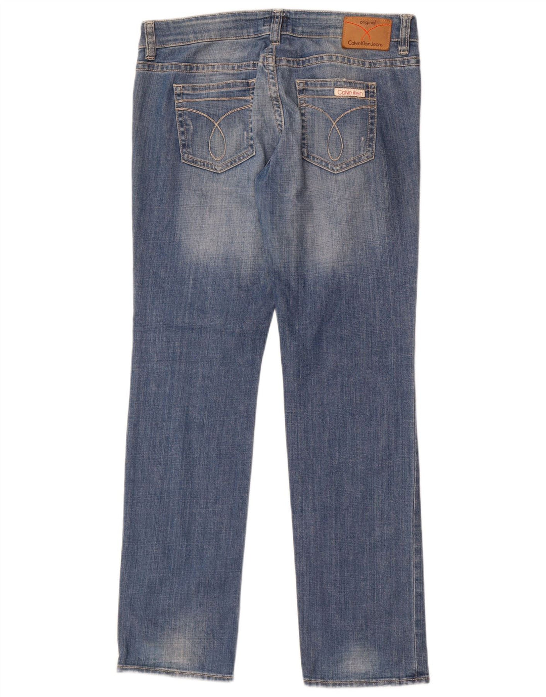 Damskie jeansy Calvin Klein w trudnej sytuacji W33 L32, niebieska bawełna